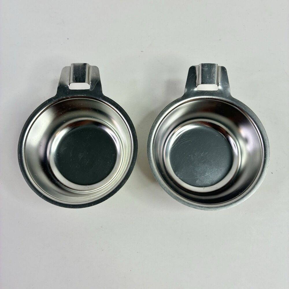 2 Vintage Stainless Steel Replacement Egg Poacher Cups Saladmaster